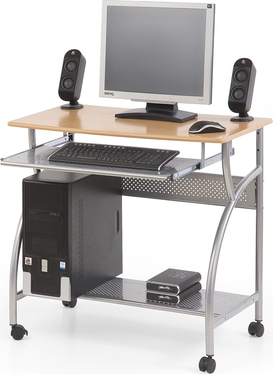 Компьютерный стол металлический каркас на колесиках